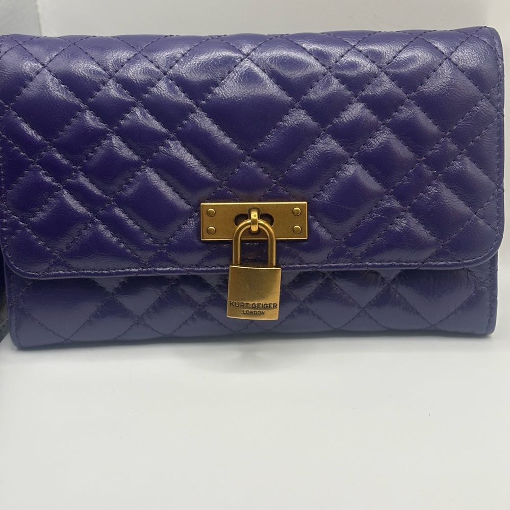 Kurt Geiger London Brixton Quilted Leather Wallet/ Purse  NWOT - Picture 4 of 9